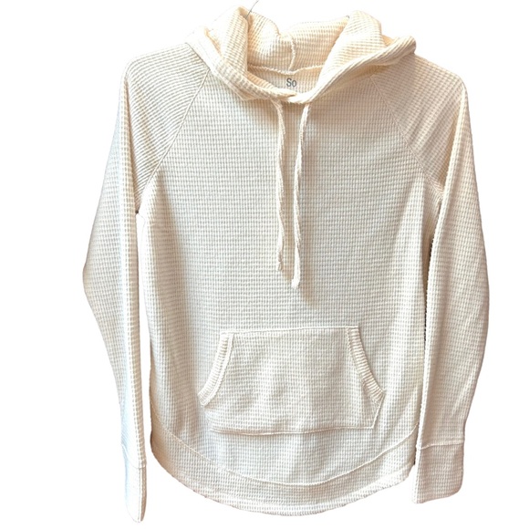 SO Cream Knit Hoodie Sweater M - Picture 1 of 8